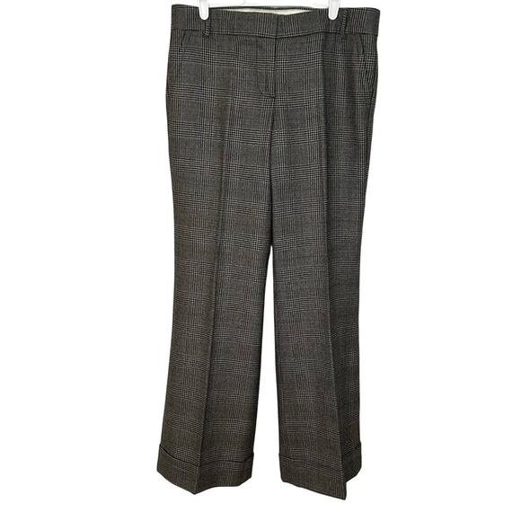 J. Crew NWT women's wool plaid favorite fit lined dress pants with cuff size 10 - Picture 1 of 11
